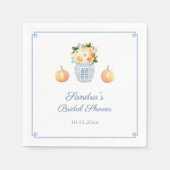 Serviette En Papier Citrouille classique Fleurs d'automne Fête des mar (Devant)
