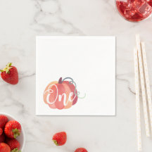 Citrouille classique Premier anniversaire Napkin