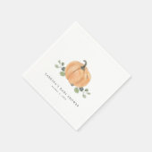 Serviette En Papier Citrouille d'aquarelle automne (Coin)