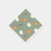 Serviette En Papier Citrouille d'automne (Coin)