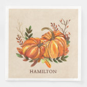 Serviette En Papier Citrouille d'automne (Devant)