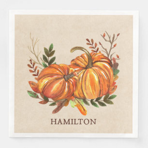 Serviette En Papier Citrouille d'automne