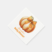 Serviette En Papier Citrouille d'automne Baby shower fille Bow (Coin)