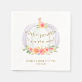Serviette En Papier Citrouille d'automne Baby shower filles (Devant)