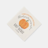 Serviette En Papier Citrouille d'automne | Baby shower Napkin (Coin)
