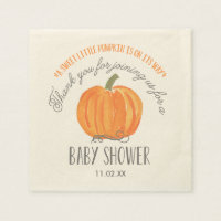 Citrouille d'automne | Baby shower Napkin
