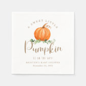 Serviette En Papier Citrouille d'automne Baby shower Napkin (Devant)