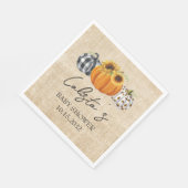 Serviette En Papier Citrouille d'automne Baby shower Sunflower Burlap (Coin)