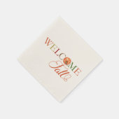 Serviette En Papier Citrouille d'automne Bienvenue (Coin)