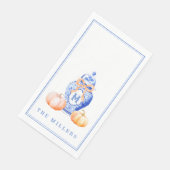 Serviette En Papier Citrouille d'automne | Monogramme de pot de gingem (Coin)