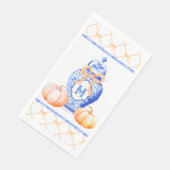 Serviette En Papier Citrouille d'automne | Monogramme de pot de gingem (Coin)