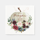 Serviette En Papier Citrouille d'automne Napkin Cocktail (Devant)