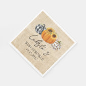 Serviette En Papier Citrouille d'automne Sunflower Burlap Baby Sprinkl (Coin)
