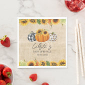 Serviette En Papier Citrouille d'automne & Tournesol Burlap Baby Sprin (En situation)