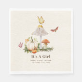 Serviette En Papier Citrouille de champignons Papillon Baby shower de (Devant)