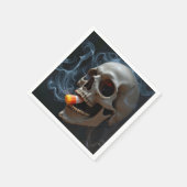 Serviette En Papier Citrouille de Halloween mordue par un crâne en bon (Coin)