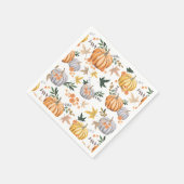 Serviette En Papier Citrouille de récolte d'automne Motif Thanksgiving (Coin)