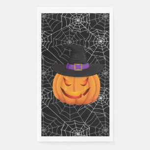 Serviette En Papier Citrouille de serviette d'hôte en papier d'Hallowe