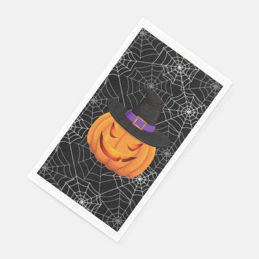 Serviette En Papier Citrouille de serviette d'hôte en papier d'Hallowe (Coin)