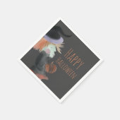Serviette En Papier Citrouille de sorcière d'aquarelle d'Halloween (Coin)