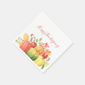 Serviette En Papier Citrouille de Thanksgiving (Coin)