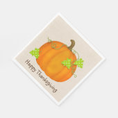 Serviette En Papier Citrouille de Thanksgiving sur Burlap (Coin)