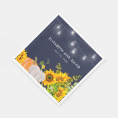 Serviette En Papier Citrouille de tournesol lumières de chaîne Mariage (Coin)