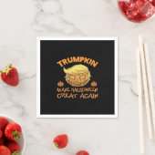 Serviette En Papier Citrouille de Trumpkin Halloween (En situation)