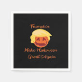 Serviette En Papier Citrouille de Trumpkin Halloween Design - Éffrayan (Devant)