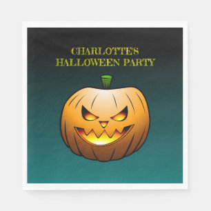Serviette En Papier Citrouille d'Halloween Cozy Jack o'lantern