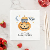 Serviette En Papier Citrouille d'Halloween Jack-O-Lantern Baby shower  (En situation)
