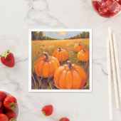 Serviette En Papier Citrouille d'Halloween Patch automne (En situation)