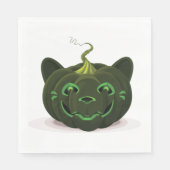 Serviette En Papier Citrouille d'Halloween vert (Devant)