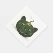 Serviette En Papier Citrouille d'Halloween vert (Coin)