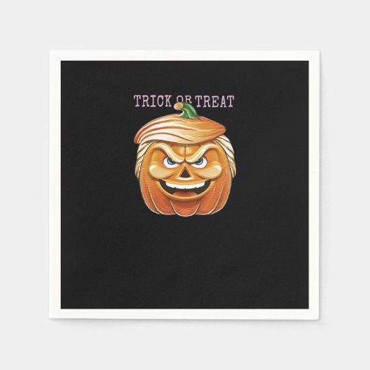 Serviette En Papier Citrouille Donald, Funny Halloween Classic effraya (Devant)