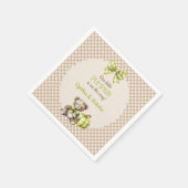 Serviette En Papier Citrouille d'ours en peluche d'automne (Coin)