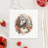 Serviette En Papier Citrouille du pays du cheval (En situation)