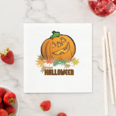 Serviette En Papier Citrouille éffrayant Halloween heureux (En situation)