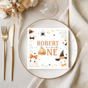 Serviette En Papier Citrouille éffrayant One Ghost Napkin