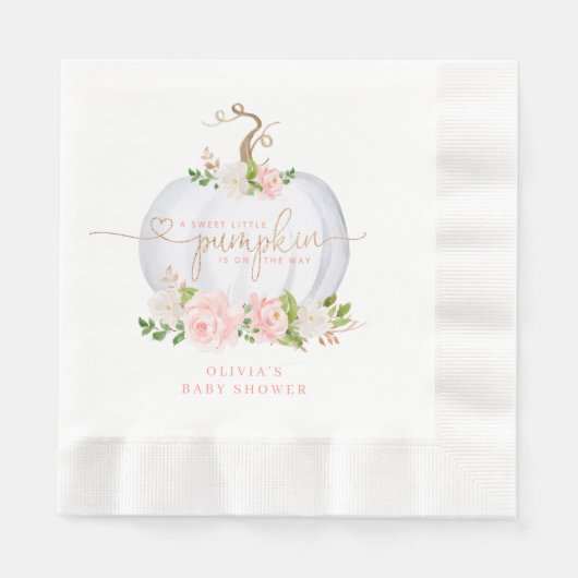 Serviette En Papier Citrouille en or rose (Devant)