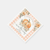 Serviette En Papier Citrouille En Voie D'Automne Baby shower Hommes-Fe (Coin)