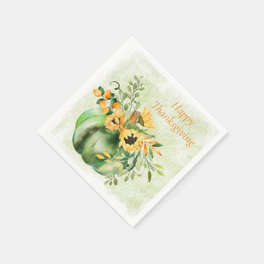 Serviette En Papier Citrouille et tournesols papier automne Napkin (Coin)