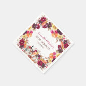 Serviette En Papier Citrouille Fall Baby shower floral (Coin)