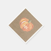 Serviette En Papier Citrouille Fall First Birday Party Burlap (Coin)