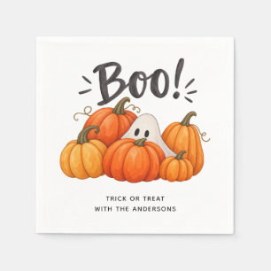 Serviette En Papier Citrouille fantôme mignonne Boo Fête d'Halloween