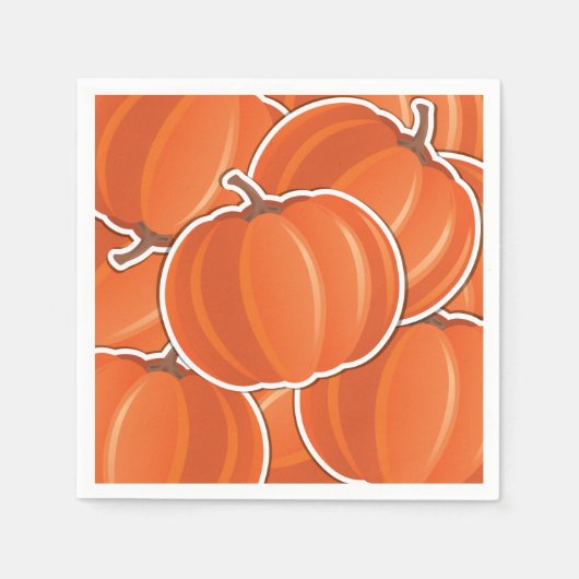 Serviette En Papier Citrouille fou (Devant)