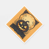 Serviette En Papier Citrouille gothique d'automne (Coin)