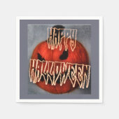Serviette En Papier Citrouille Grin (Devant)