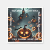 Serviette En Papier Citrouille Halloween (Devant)