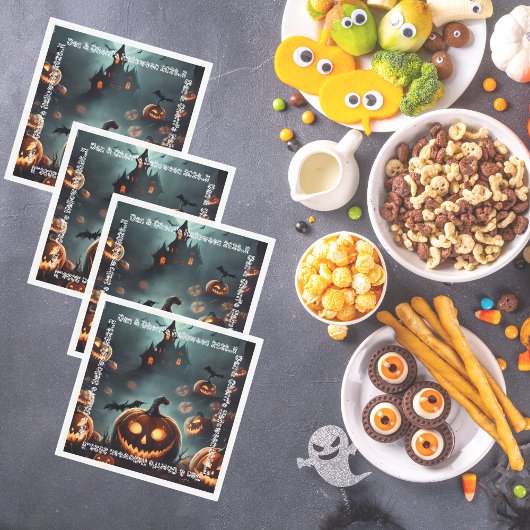 Serviette En Papier Citrouille Halloween